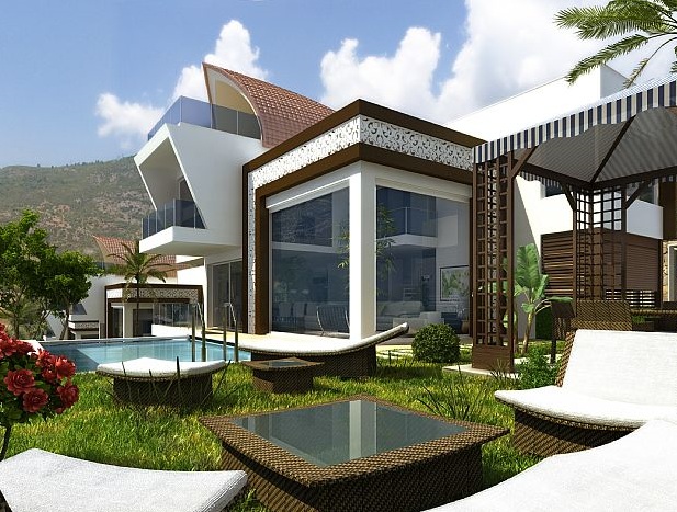 çok lüks triplex villalar