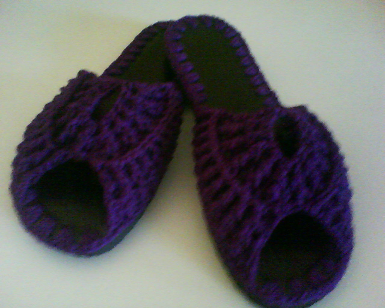 mor örgü terlik örneği