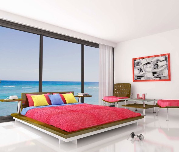 iç tasarım modern yatak odası sitilleri