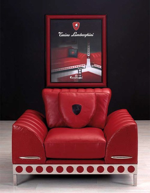 kırmızı modern tekli koltuk tasarımı