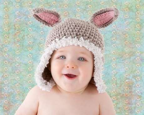 çok sevimli tavşancık bebek şapkası