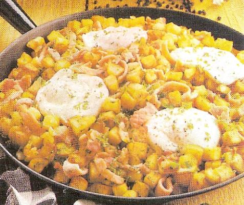 Patatesli Pastırmalı Yumurta