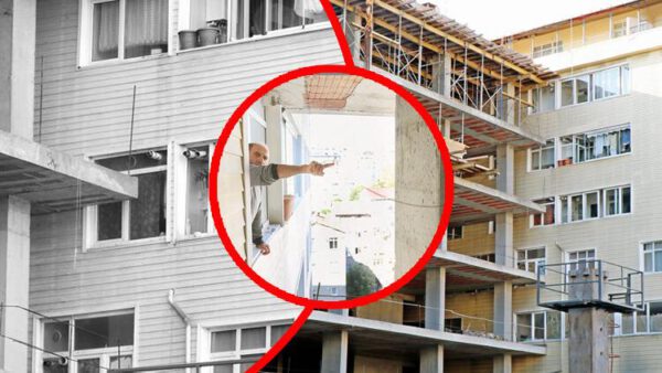 Cama sıfır apartman… Şişli’de apartmanın içine giren inşaatın gerekçesi bakın neymiş