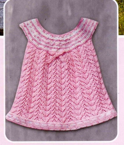 Pembe Renkli Kolsuz Bebek Elbise Modeli