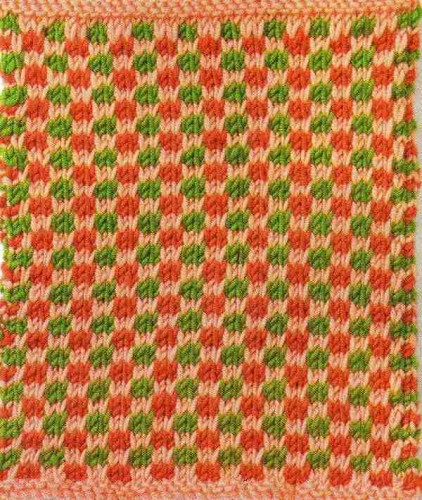 Bezelye ve Havuçlar Örgü Deseni