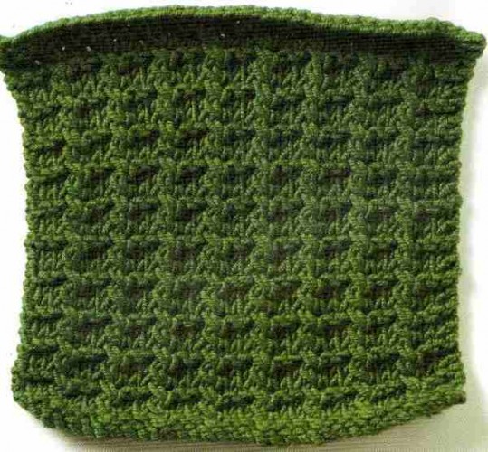 Bükümlü Gofret Örgü Deseni