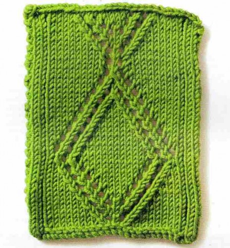 Büyük Baklava Desenli Ajur Örgü Tekniği