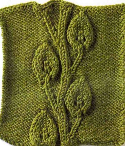 Kabartmalı Üzüm Asması Örgü Deseni