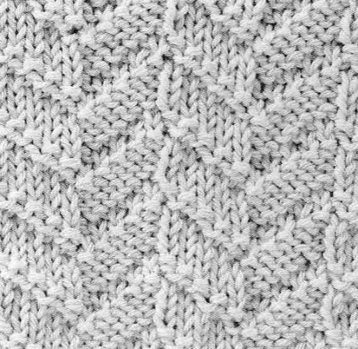 Düz ve Ters Örgü İlmekleri Kaydırmalı Zikzak