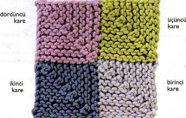 Köşeli Kareler Örgü Tekniği