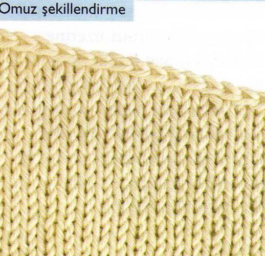 Kısa Sıralı Örgüler Omuz Şekillendirme
