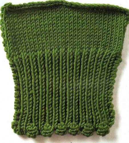 Süslü Lastik Örgü Tekniği