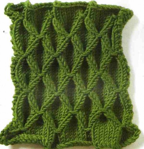 Tek Büzgü Örgü Deseni