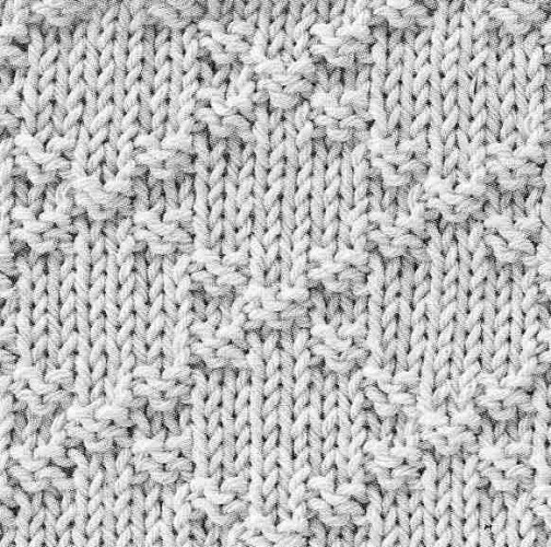 Düz ve Ters Örgü İlmekleri Tekli Baklava