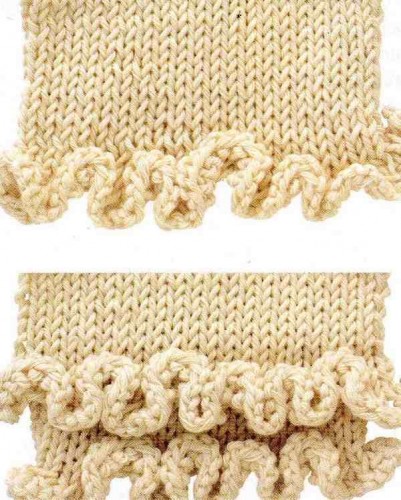 Örgü Uygulamaları Tekli Fırfır Bordür Çiftli Fırfır Bordür