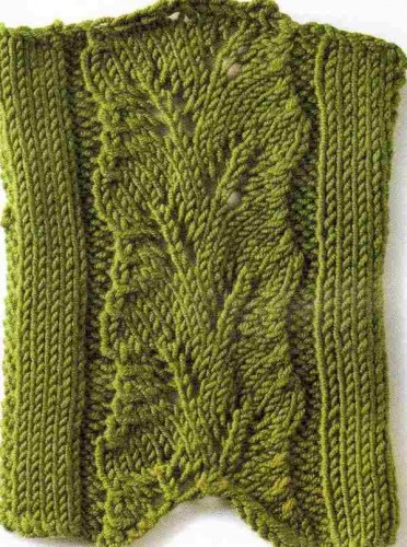 Yarım Yaprak Örgü Deseni