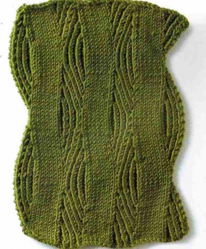 Yatay Dalgalar Örgü Deseni