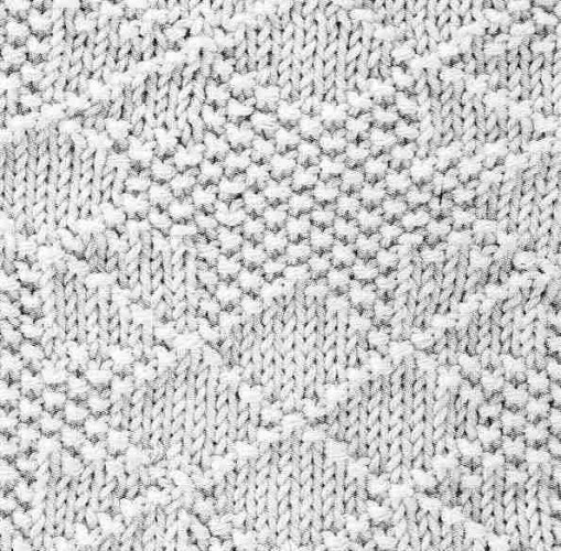 Düz ve Ters Örgü İlmekleri Yıldızlı Baklava