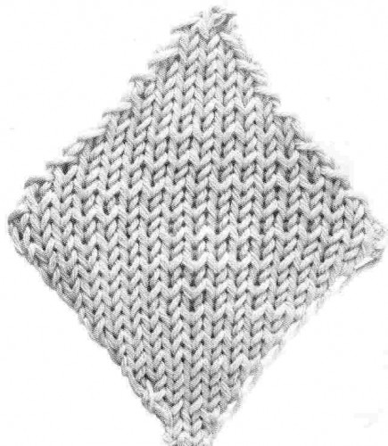 Geometrik Örgü Motifleri Baklava ( iki şişle kare )