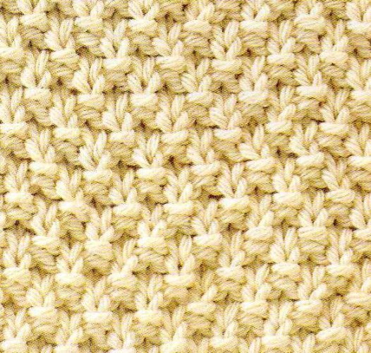 Düz ve Ters Örgü İlmekleri Tekli Pirinç Örgü