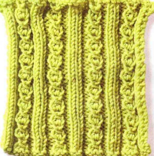 Çubuklu Kahve Çekirdeği Örgü Tekniği