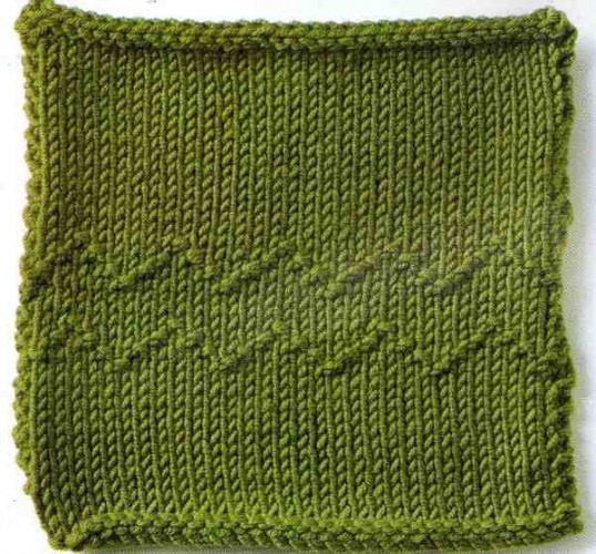 Şeritli Düz Örgü Tekniği