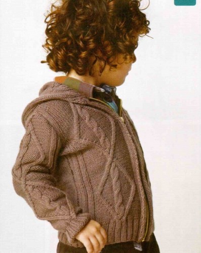 Baklava Dilimli Fermuarlı Erkek Çocuk Hırka Modeli