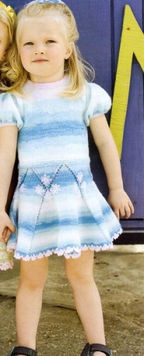 Pileli Örgü Çocuk Elbise Modeli