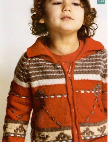 Fermuarlı Modelli Erkek Çocuk Hırka Örneği