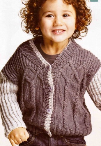 Modelli Örgü Erkek Çocuk Hırka Örneği