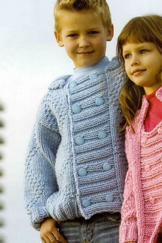 Buz Mavisi Düğme Süslemeli Erkek Çocuk Kazak Modeli