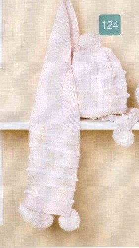 İki Renkli Çizgili Tomurcuk İşi Atkı Bere Modeli