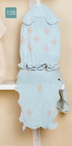 İki Renkli Fırfırlı Örgü Atkı ve Bere Modeli