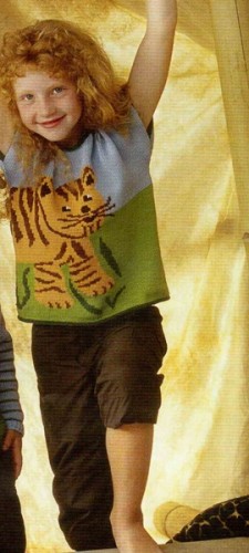 Kedi Modelli Kolsuz Kız Çocuk Kazak Örneği