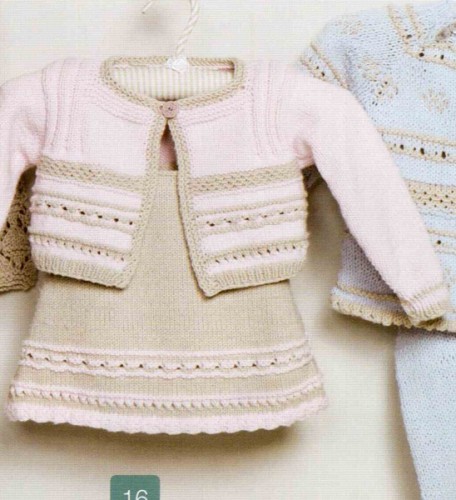 İki Renkli Örgü Bebek Jile Modeli