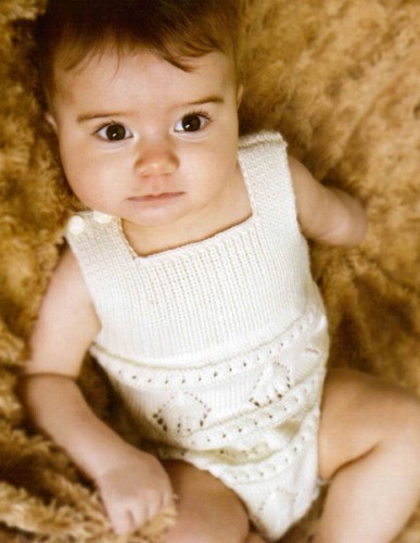 Krem Rengi Kolsuz Bebek Tulumu Modeli