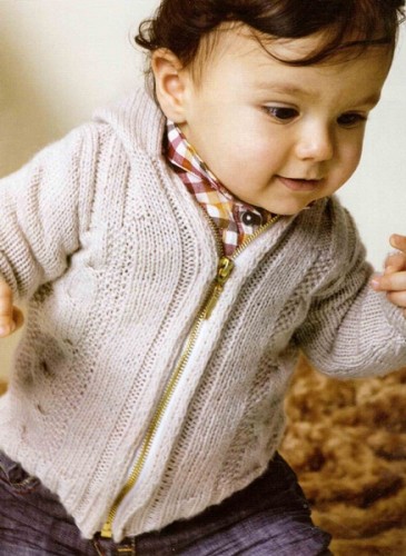 Kapüşonlu Fermuarlı Spor Erkek Bebek Hırka Modeli