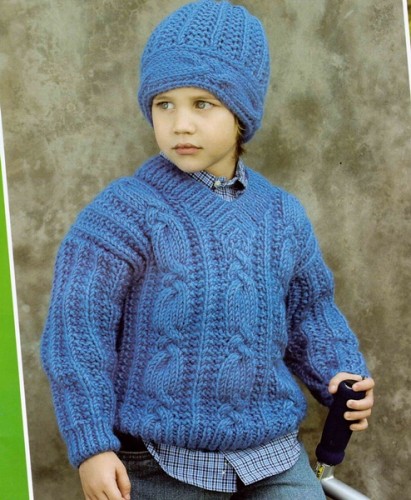 Yalancı Selanik Modelli Erkek Çocuk Kazak ve Şapka Takımı