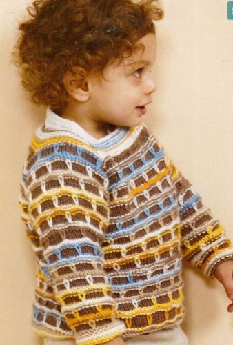 Renkli Haraşo Modelli Erkek Çocuk Kazak Modeli