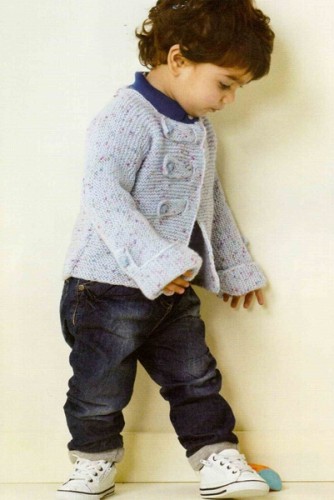 Haraşo Modelli Değişik Örgü Çocuk Hırka Örneği