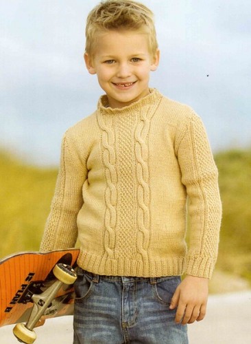 Yarım Boğazlı Burgu Modelli Çocuk Kazak Örneği