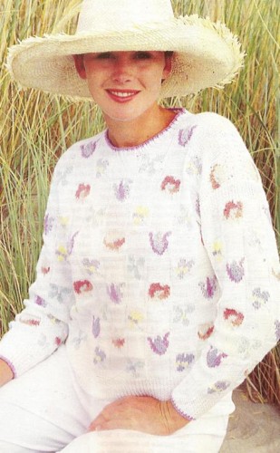 Baharın Müjdesi Merserize Renkli Kazak Modeli