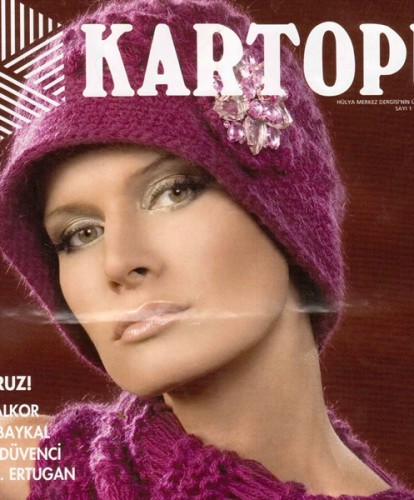 Bordo Renkli Örgü  Atkı ve Şapka Takımı