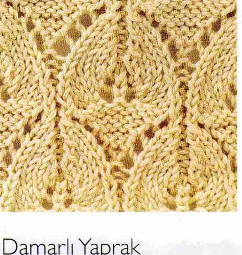 Ajurlu Örgüler Damarlı Yaprak
