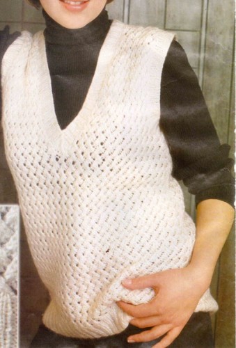 Beyaz Renkli Örgü Bayan Süveter Modeli