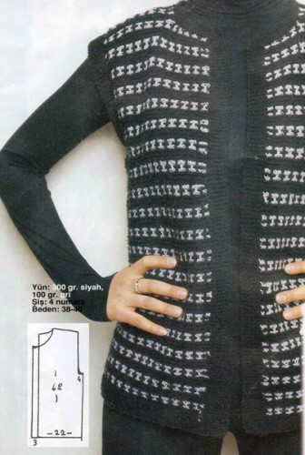 Siyah Beyaz Renkli Bayan Spor Yelek Modeli