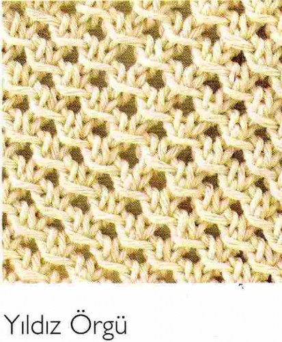 Ajurlu Örgüler Yıldız Örgü