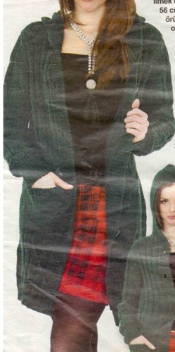 Kapüşonlu Düğmeli Bayan Tunik Hırka Modeli