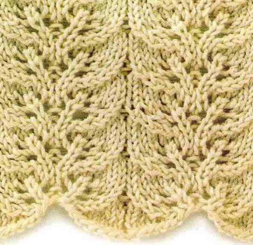 Ajurlu Örgüler İkiz Yaprak Ajur