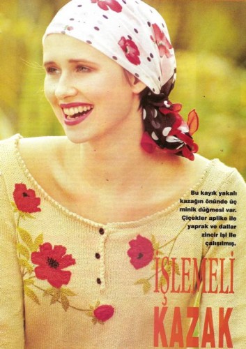 İşlemeli İnce Baharlık Kazak